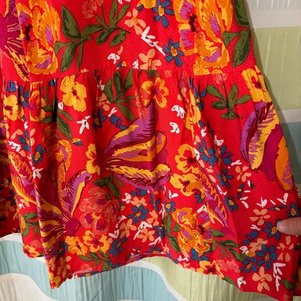 Rachel Roy Floral Skirt Set (2 pieces) Pink and Orange Sz Med - Picture 5 of 7